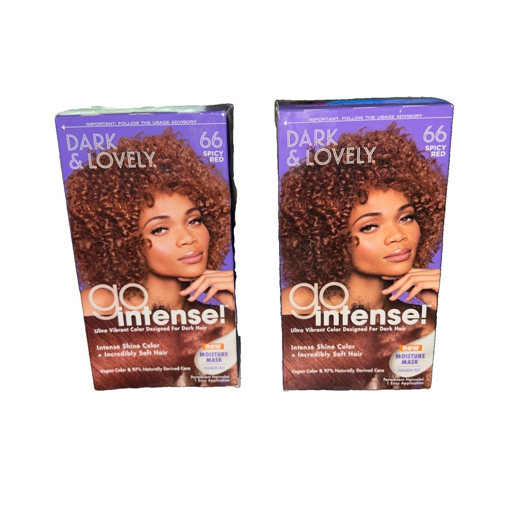 2 New Dark & Lovely Color Gloss Ultra Radiant Hair GO INTENSE 66 Spicy Red